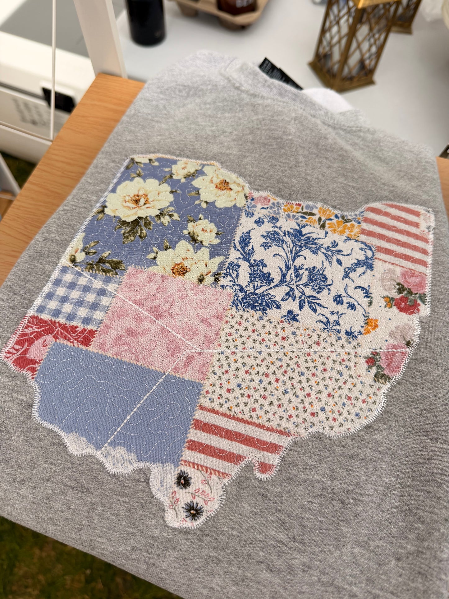 Ohio Patchwork Crewneck