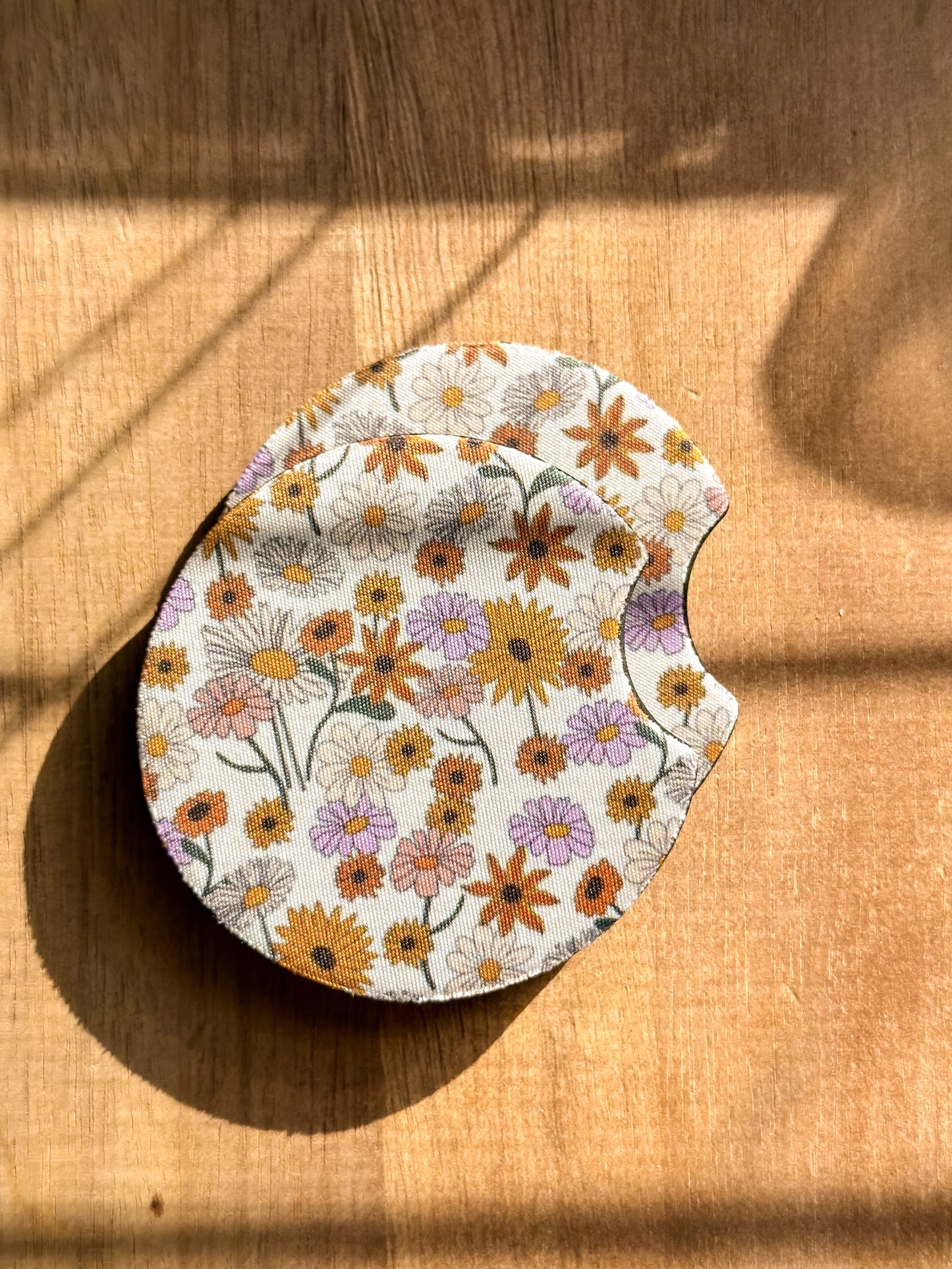 Vintage Floral Car Coasters