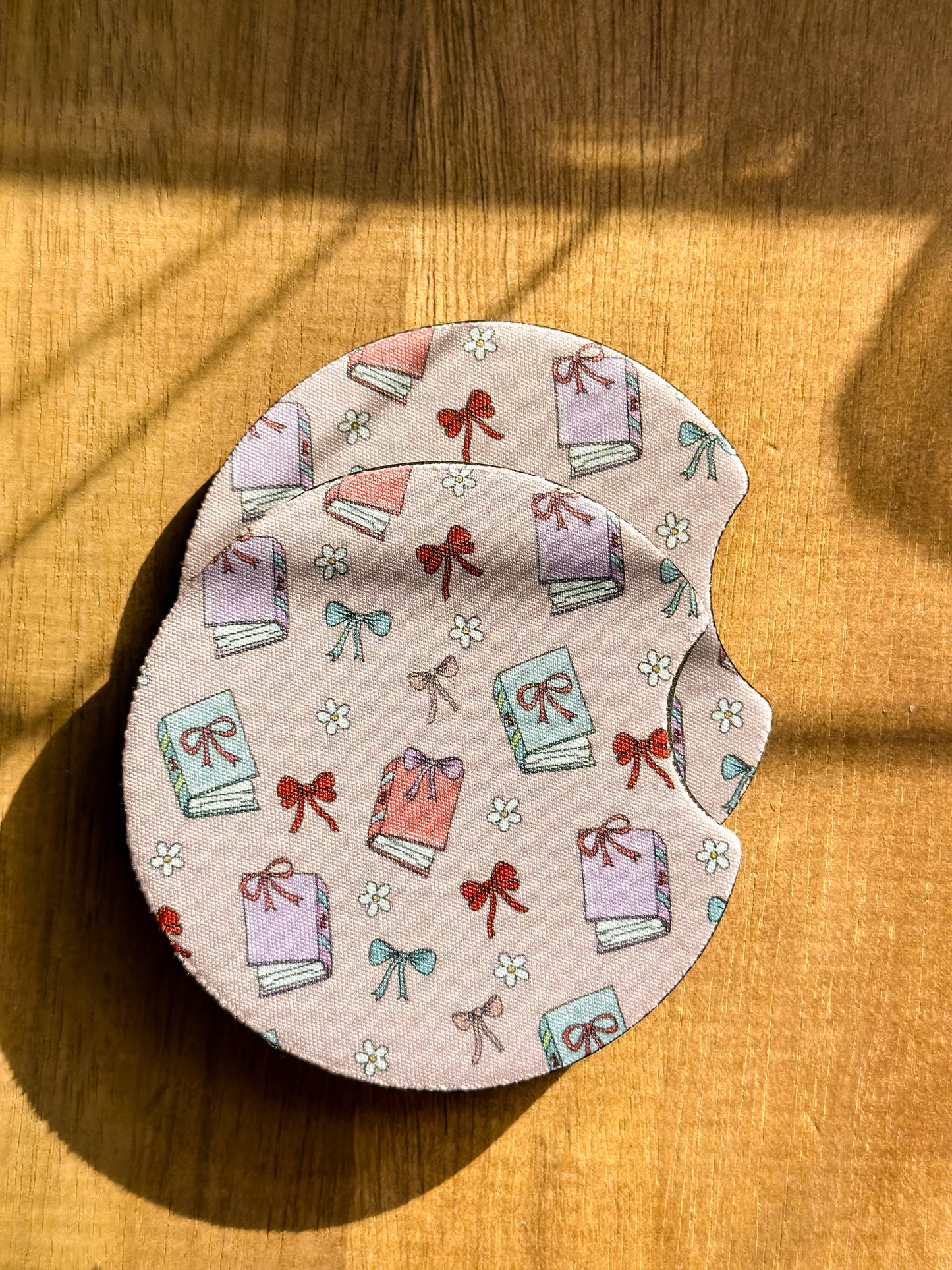 Book Lover Car Coasters