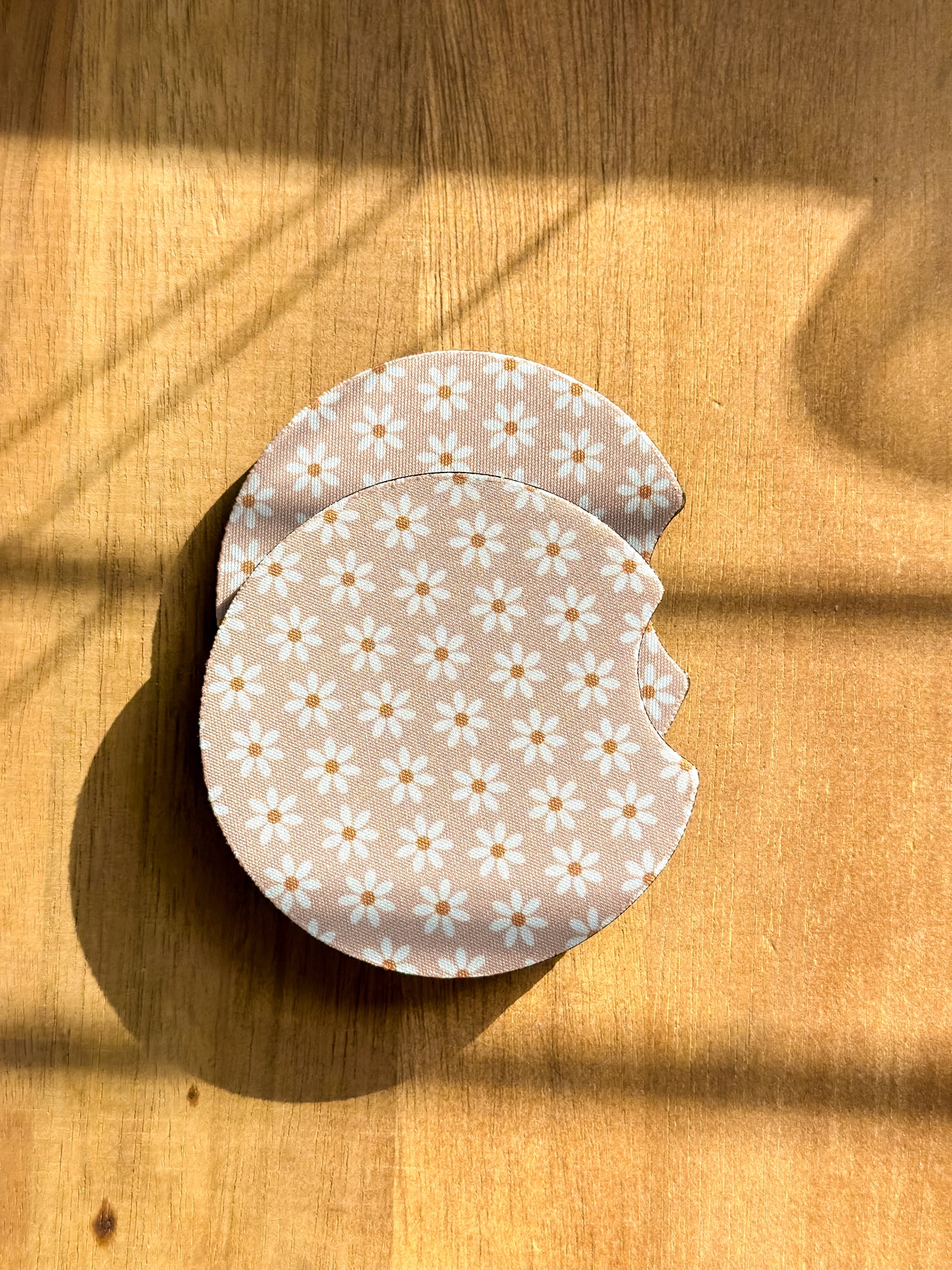 Pink Daisy Car Coasters