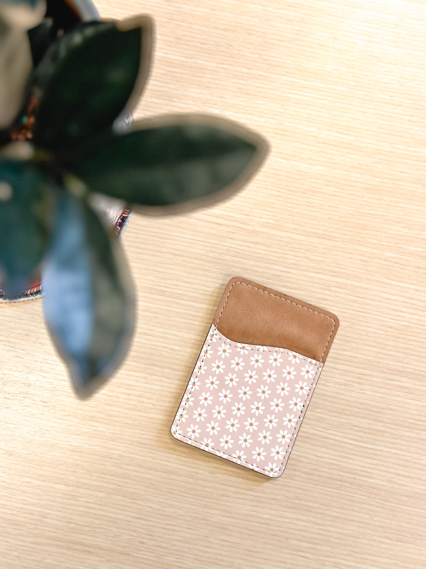 Pink Daisy Phone Wallet