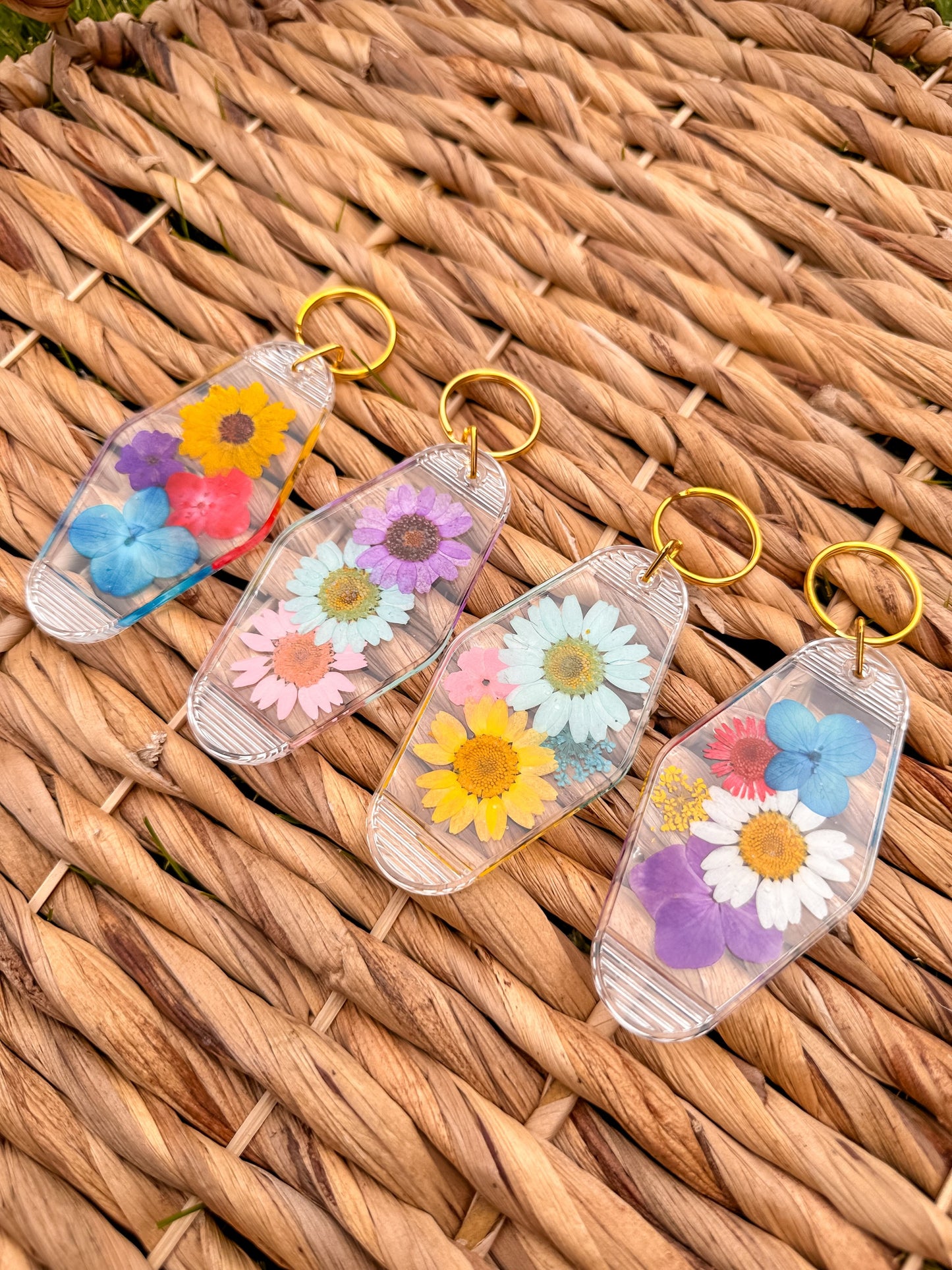 Pressed Flower Keychains