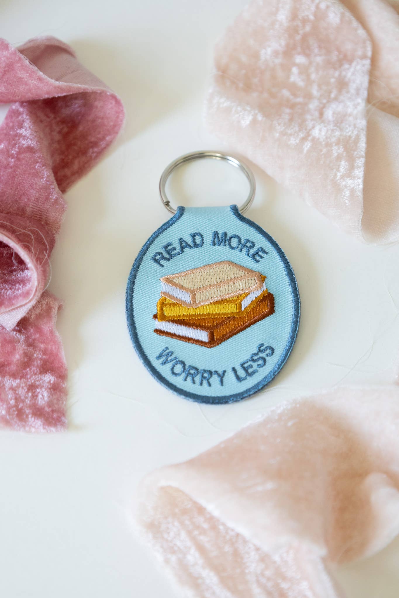 Read More Embroidered Keychain