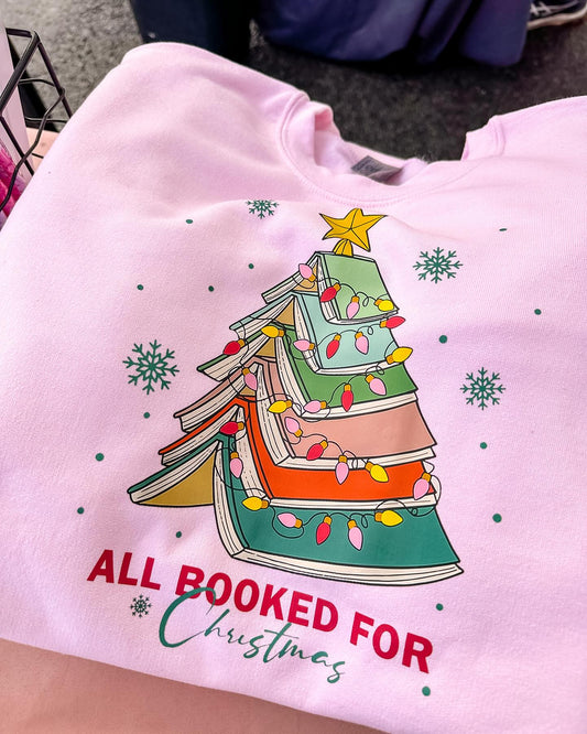 All Booked for Christmas Crewneck Sweatshirt