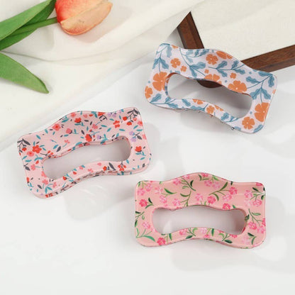 Floral Waivy Silhouette Hair Claw Clip | 40H1109: C