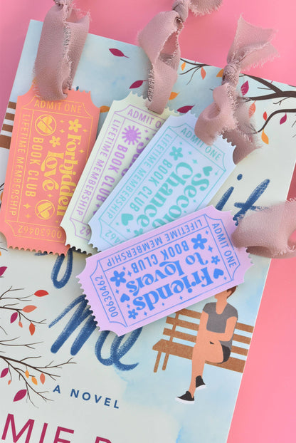 Romance Book Trope Ribbon Bookmarks Bookish Ticket Style: Second Chance