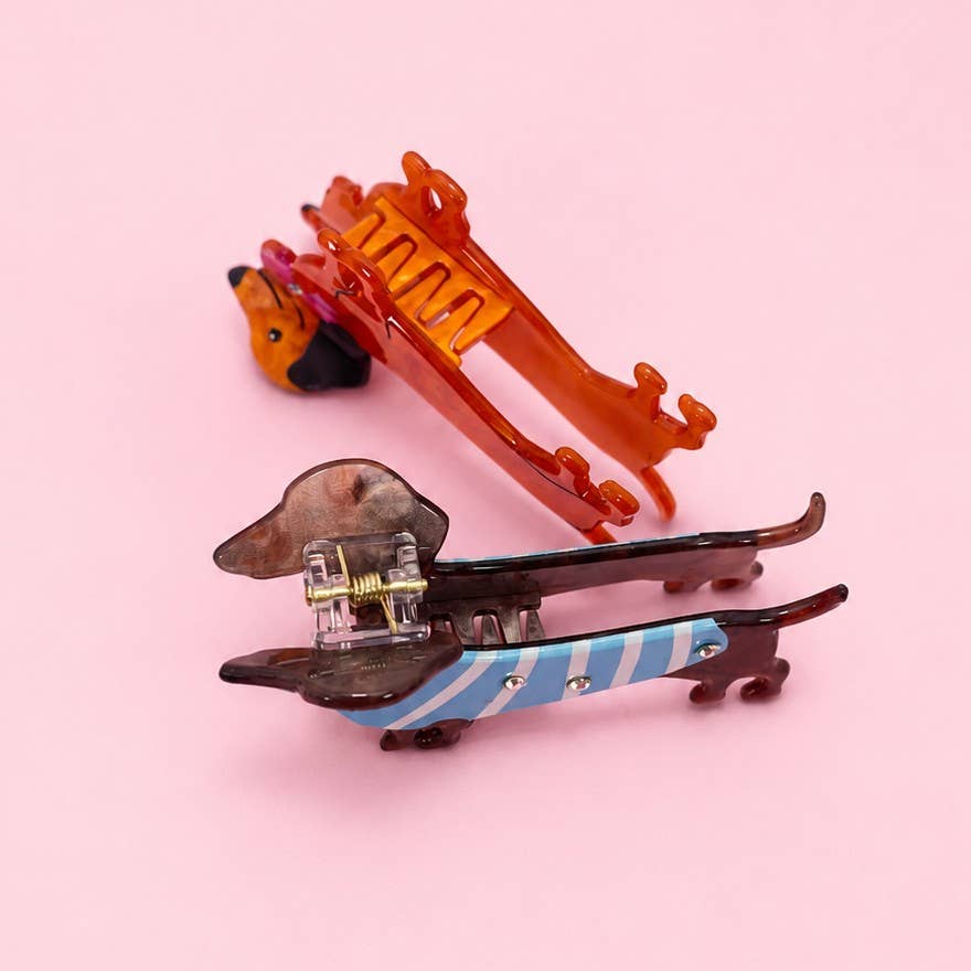 JUMBO DOG HAIR CLAW CLIPS | 40H1108: PINK