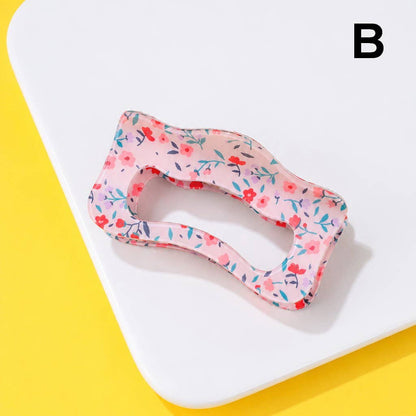 Floral Waivy Silhouette Hair Claw Clip | 40H1109: C