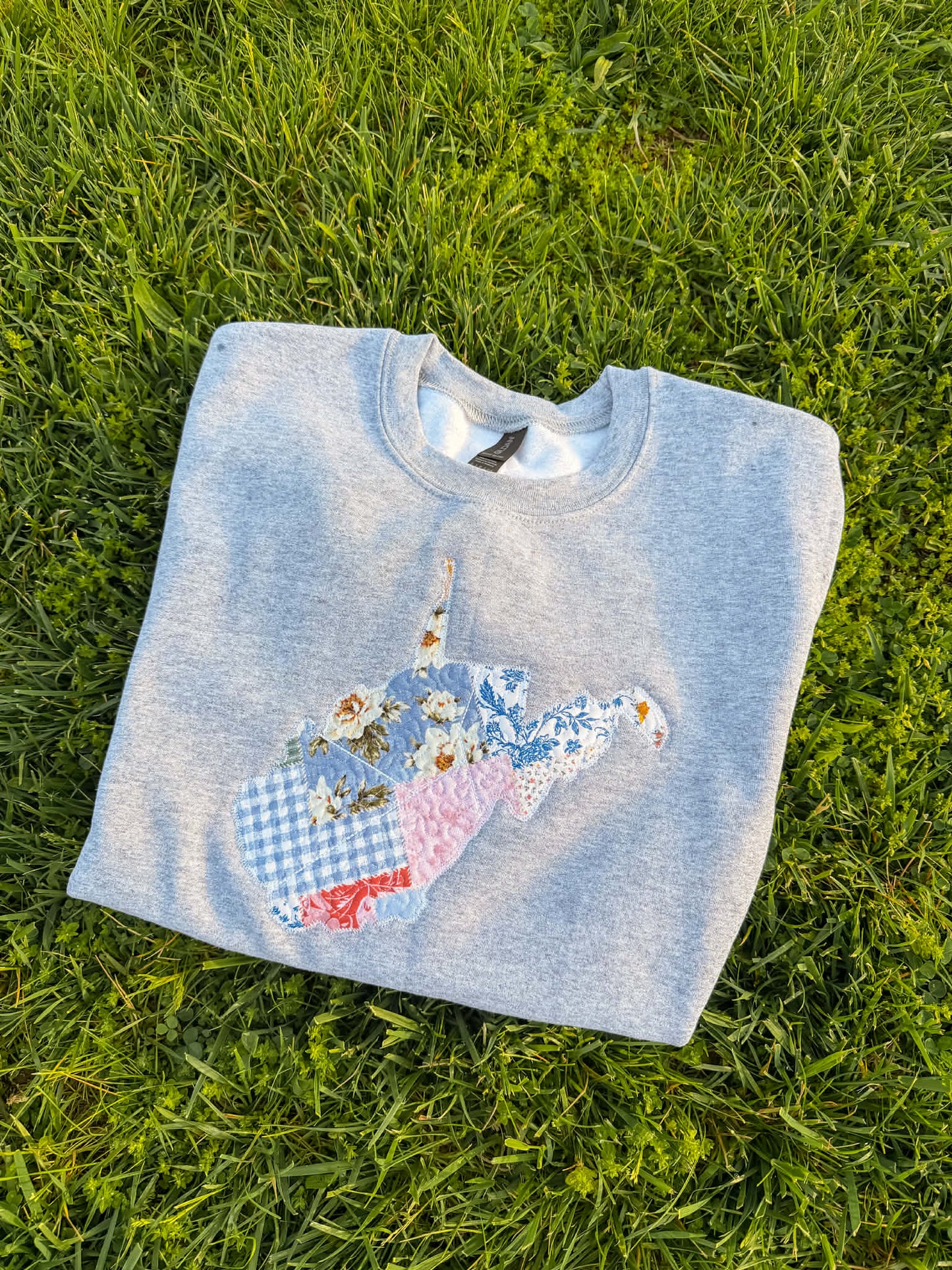 West Virginia Patchwork Crewneck