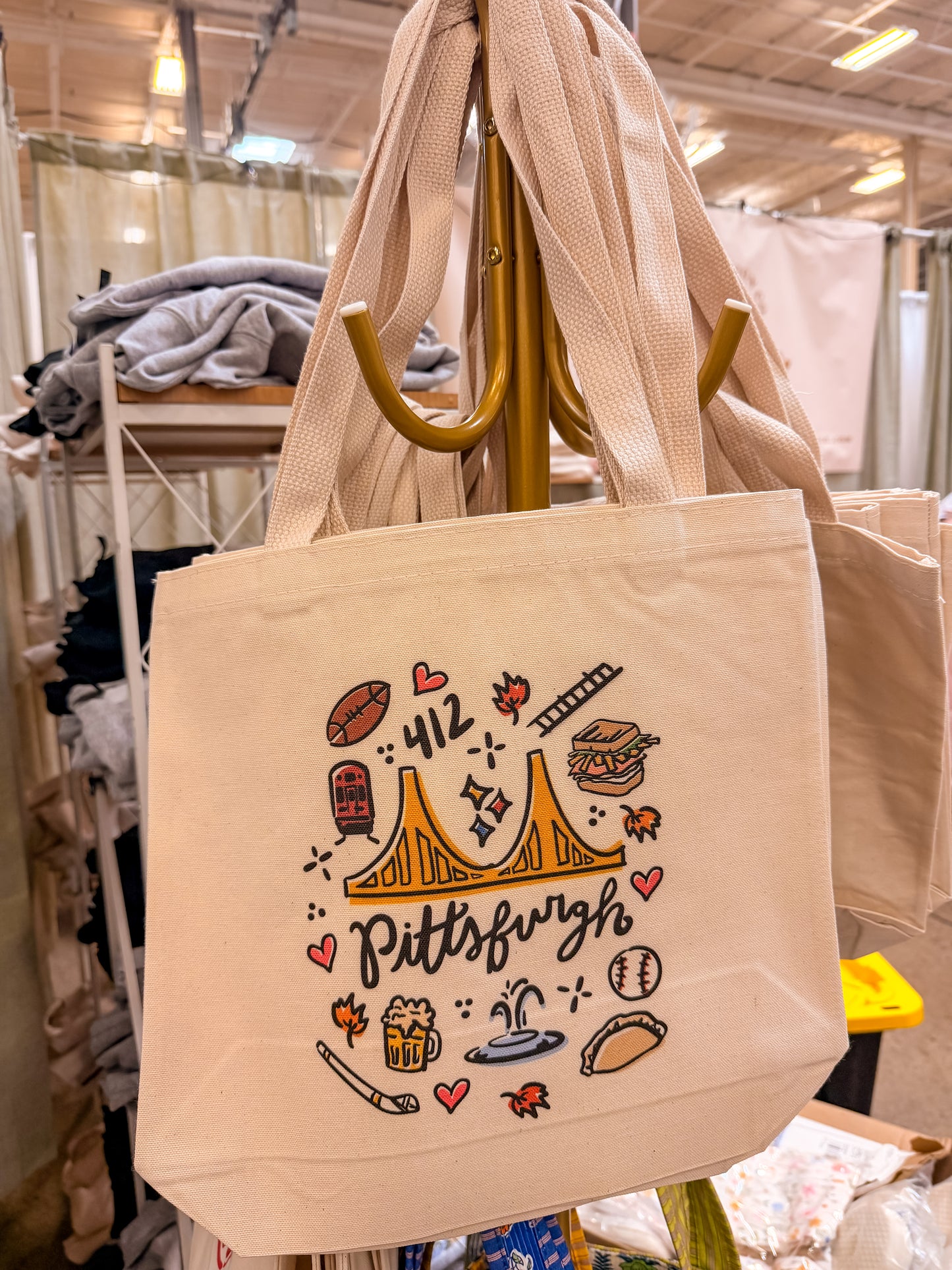 Pittsburgh Icon Canvas Tote Bag