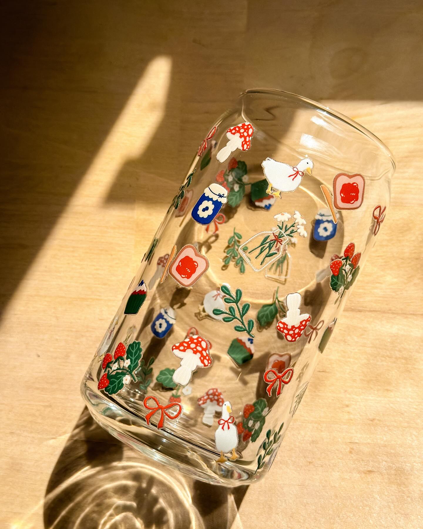 Cottagecore Goose Can Glass