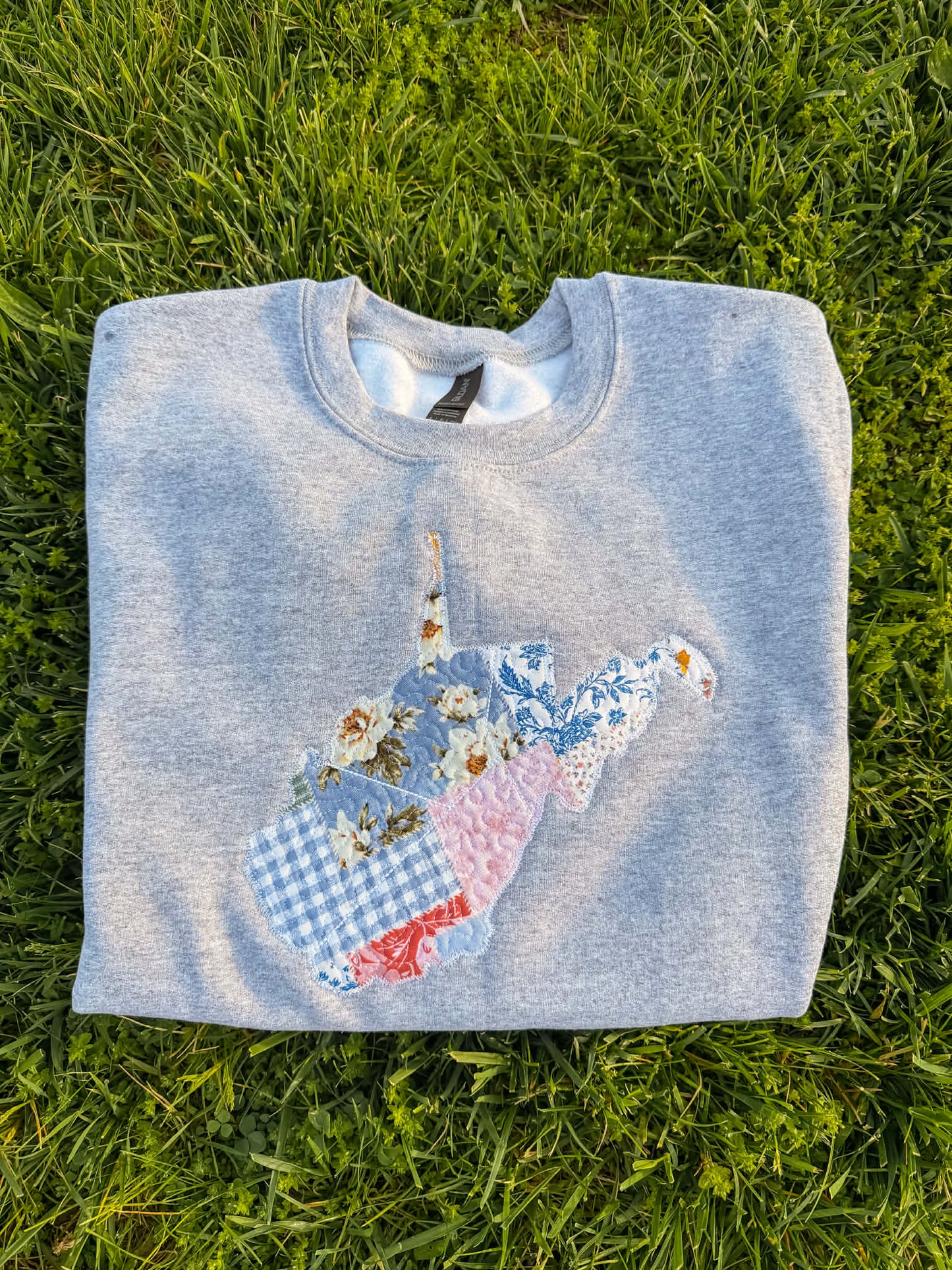 West Virginia Patchwork Crewneck