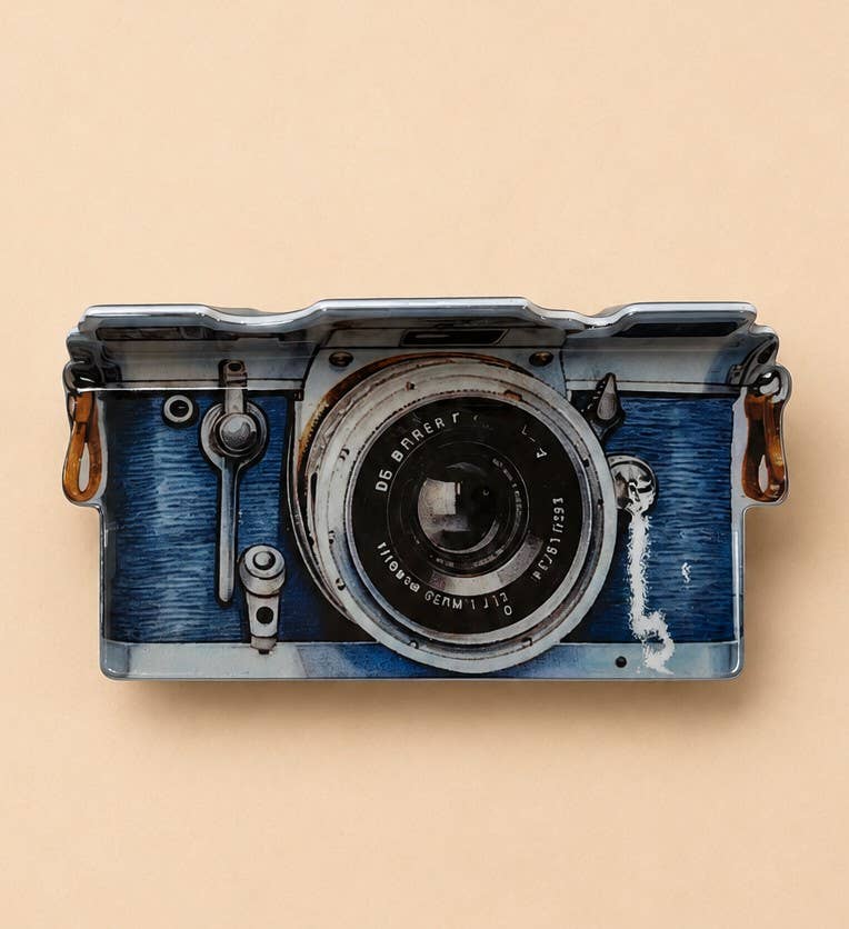 Jumbo Vintage Camera-shaped Hair Claw Clip