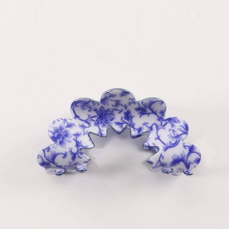 VINTAGE PORCELAIN STYLE HALF MOON HAIR CLAW CLIPS | 40H900: A