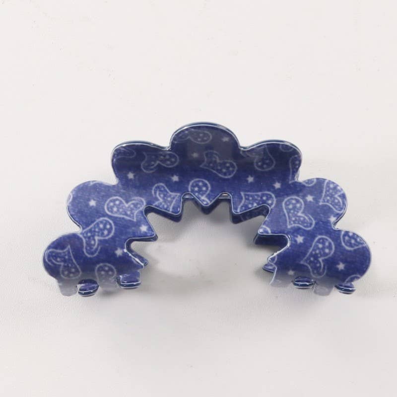 VINTAGE PORCELAIN STYLE HALF MOON HAIR CLAW CLIPS | 40H900: B